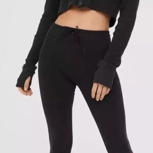 NWT OFFLINE By Aerie OG Washed Black Drawcord Legging size Medium